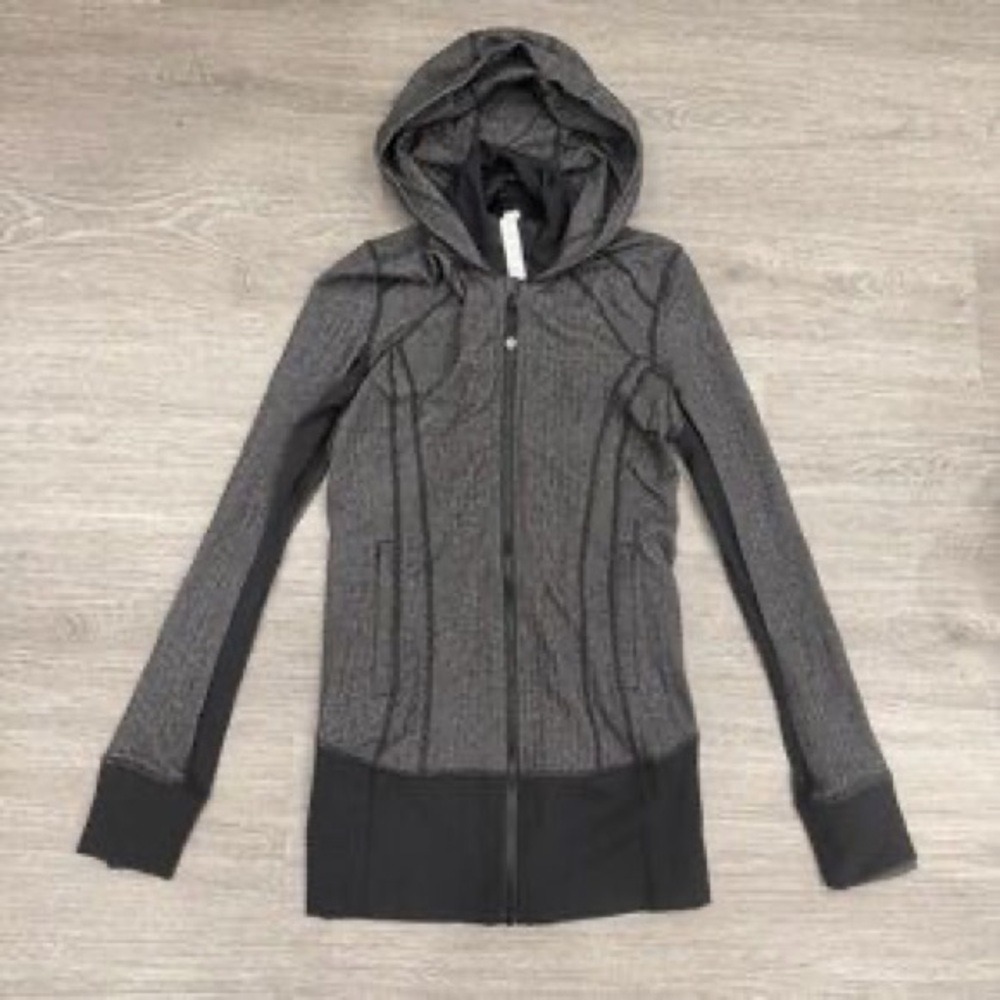 lululemon athletica Charcoal Gray Full-Zip Hooded Jacket - Picture 4 of 5